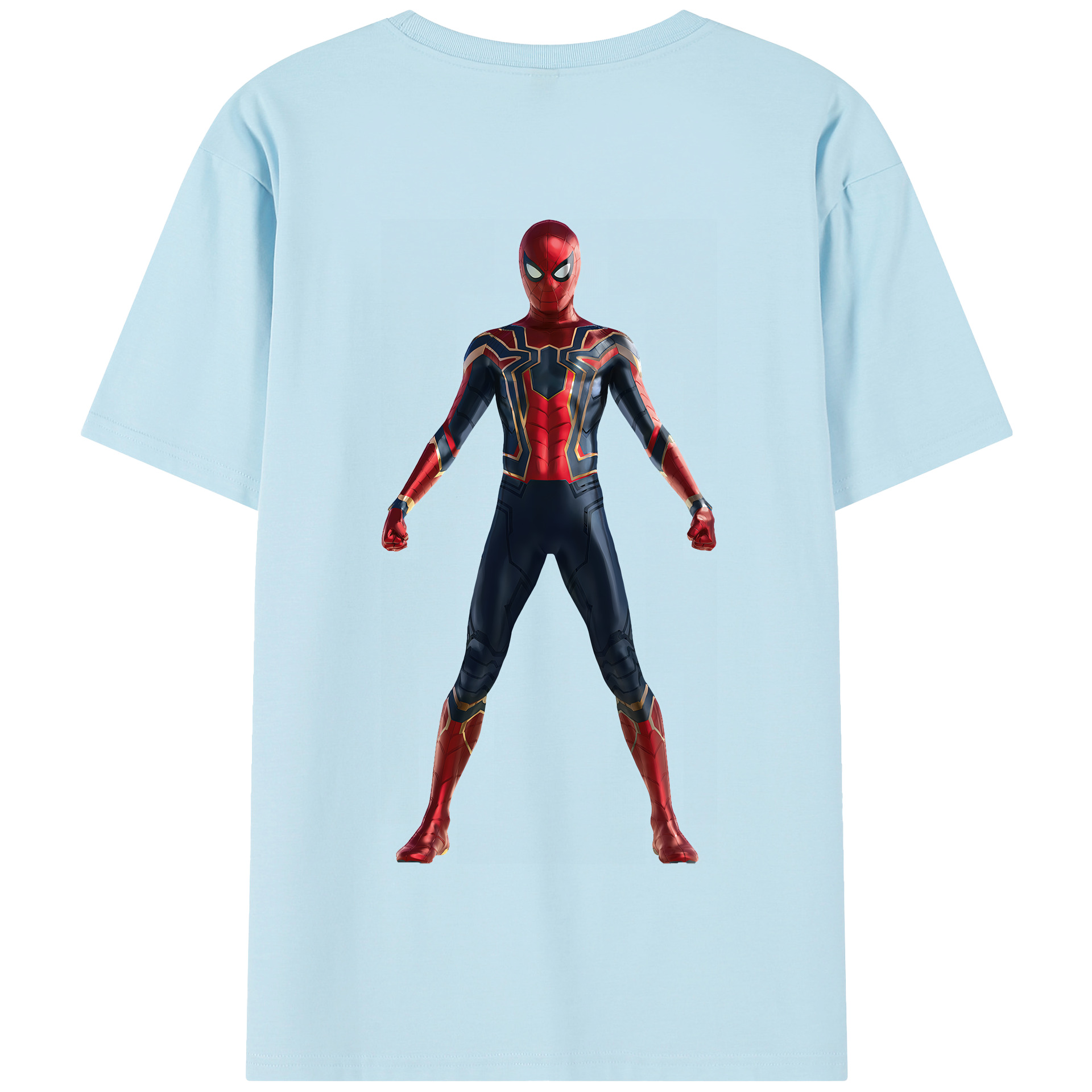 （画像用） Spider Man スパイダーマン 綿100％半袖Tシャツ（背面プリント）
